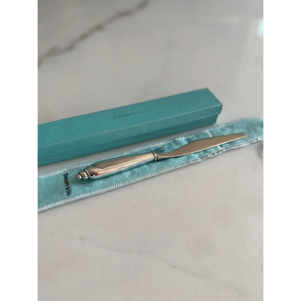 Tiffany & Co Sterling Silver Modern Shell Bar Knife Angela Cummings w/ Box